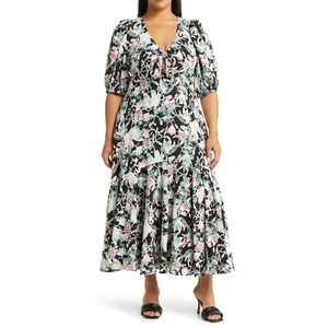 geisha designs off the shoulder long sleeve midi dress Geisha Ruffled Tulle Midi Dress